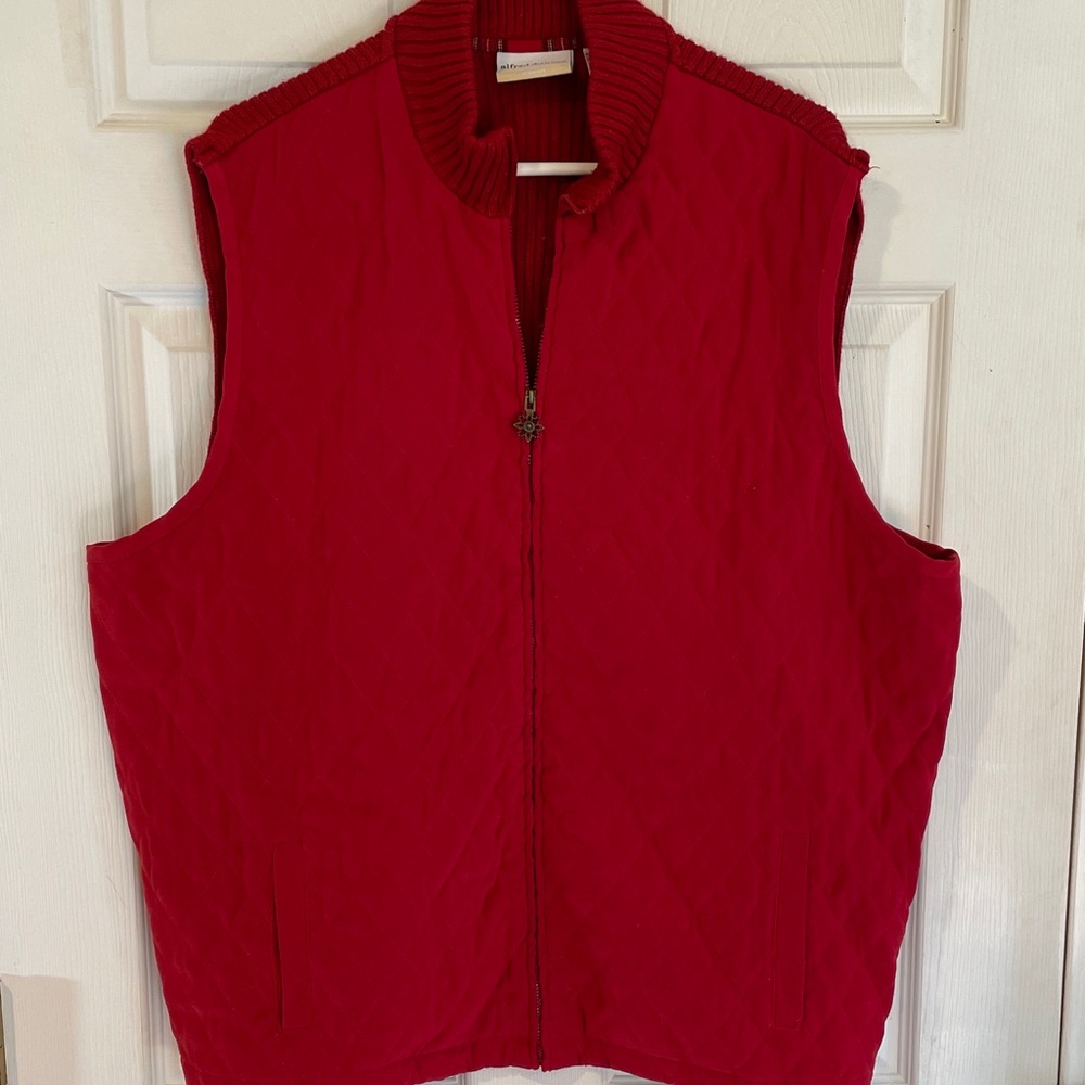 Alfred Dunner Size 24 W Red Knit Sweater Vest
